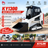 Kylin Backhoe Mini Skid Steer Loader Compact Crawler Tractor Loader Epa Hydraulic Loader Bucket Mini Farm Loader