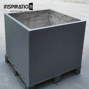 Fioriera Quadrata in <span class=keywords><strong>Cemento</strong></span> Rinforzato con Fibra di Vetro GRC, Design Personalizzato, Grande Vaso per Fiori - Product Image 1
