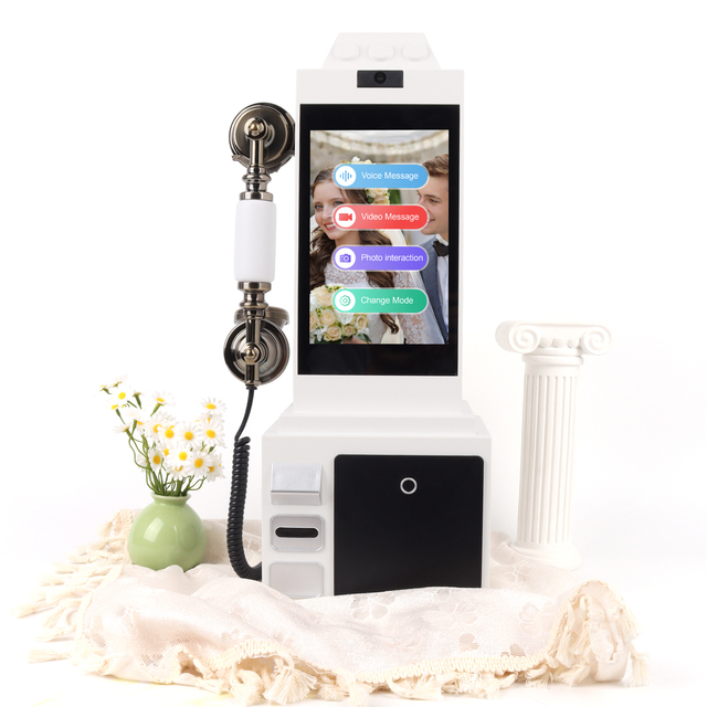 Factory Direct Sale 8'' Screen Touchable 64GB Video Audio Guestbook Voice Recorder Video Guestbook for Wedding Telephone Booth