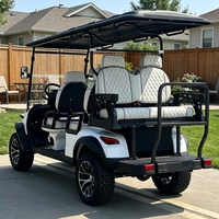 Carrito de Golf Eléctrico Personalizado de 6 Plazas con Batería de Litio, Homologado para Circular por la Calle, con Asientos Plegables para Turismo y Campos de Golf
