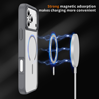 Transparante hoes met ingebouwde magnetische ring voor iPhone 16 17 18 Pro Max, zachte TPU bumper, verhoogde lensbescherming, schokbestendig, draadloos opladen mogelijk