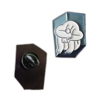 Insignes d'épinglette insignes d'épingle personnalisés bouton en plastique broches drôles aile d'or forme de dollar américain croix en métal personnalisé plaqué 2 couleurs