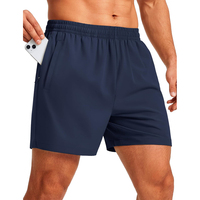 Shorts de sport décontractés pour hommes, unis, respirants, imperméables, séchage rapide, légers, sans doublure, taille haute élastique, pour la gym et l'entraînement