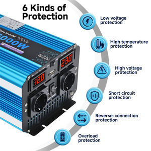 Onduleur solaire hors réseau à onde sinusoïdale pure <span class=keywords><strong>LVYUAN</strong></span> 3000W <span class=keywords><strong>6000W</strong></span> DC 12V 24V vers AC 220V pour système d'énergie solaire et alimentation de secours domestique - Product Image 4