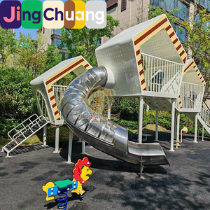 Toboggan extérieur pour enfants, équipement de parc d'attractions, maisonnette dans les arbres, toboggan non standard non motorisé en acier inoxydable - Product Image 4