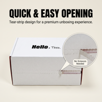Boîte d'expédition en carton personnalisée avec logo, bande adhésive à fermeture éclair, bande adhésive à déchirure facile, boîte postale auto-adhésive pour l'envoi commercial