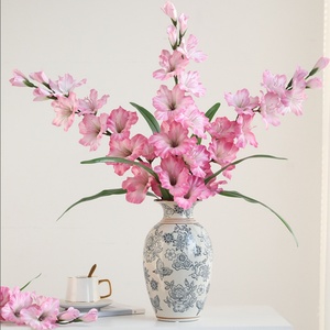 Tiges <span class=keywords><strong>de</strong></span> fleurs <span class=keywords><strong>de</strong></span> gladiolus artificielles haut <span class=keywords><strong>de</strong></span> gamme – Décoration élégante pour la maison, les mariages, les fêtes <span class=keywords><strong>et</strong></span> les arrangements photographiques - Product Image 1
