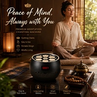 Lecteur de chants bouddhistes Lotus personnalisé avec logo gravable, télécommande, écran d'affichage, batterie 1000-2000mAh, Zen