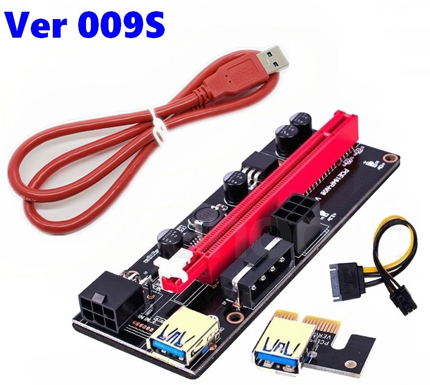 006c PCI-E 1X〜16X LEDライザーカード、PCI Express PCIeライザー