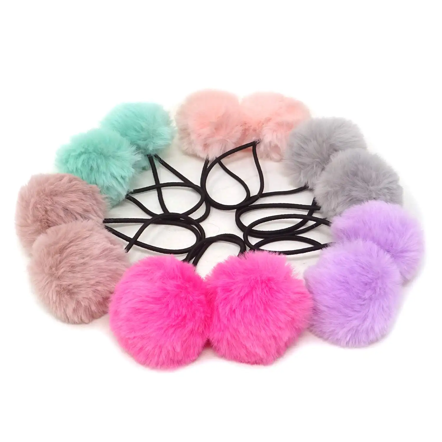 Good quality factory directly ball headband pure color scrunchies hair rope with manufacturer price