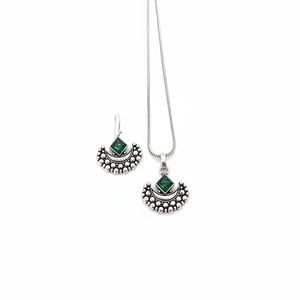 Ensemble de pendentif chaîne en pierre Pota plaquée oxydée 11714290GR Collection de bijoux fins - Product Image 2