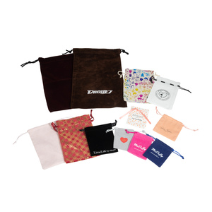 Bolsa de Tela de Terciopelo de Lujo, Bolsa con Cordón de Microfibra Color Caqui de Alta Calidad - Product Image 3