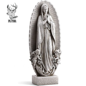 Estatuas Religiosas al por Mayor, Estatuas de Mármol de Nuestra Señora de <span class=keywords><strong>Guadalupe</strong></span> para Jardín Conmemorativo en la Iglesia - Product Image 1
