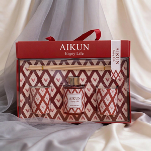 AIKUN Decorative Long Lasting Aromatic Reed <b>Diffuser</b> Room Scent With Glass Vessel Fiber <b>Sticks</b> For Spa Bathroom Office - Product Image 2