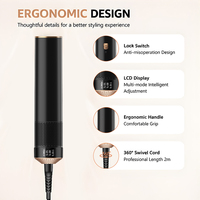 Sèche-cheveux multi-styler 5 en 1 avec écran LCD, brosse à air chaud professionnelle pour tous types de cheveux