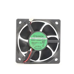 SUNON KDE1206PTV3 6025 6cm 60X60X25mm 12V DC 0.7W 80CFM 3400rpm Magnetic Levitation Ultra-quiet Axial Cooling Fan