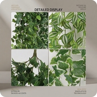 Plantes murales artificielles en lierre réaliste de qualité supérieure avec feuillage vert pour la décoration intérieure et extérieure de la maison, du jardin et du balcon
