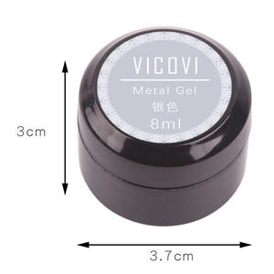 8ml Metall-Effekt UV-Nagelgel Spiegel-Zeichnungsgel Gold Silber 3D-Präge-Seiden-Spider-Line-Lack für DIY-Maniküre Salon-Nagelkunst - Product Image 6