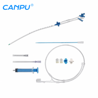 Kit de cathéter veineux central à triple lumière CANPU, stérile, jetable, pour accès veineux et perfusion