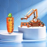 Modèle d'assemblage de bras robotique en bois avec télécommande sans fil, jouet de puzzle pour enfants, puzzle 3D fait main pour garçons, apprentissage précoce tendance