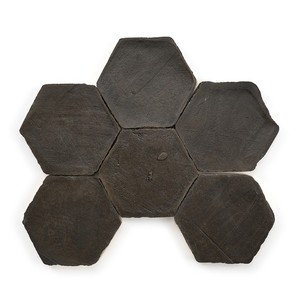 Set di 10 Piastrelle Esagonali Chroma Marrone Scuro per Decorazione Pavimenti e Pareti - Product Image 1