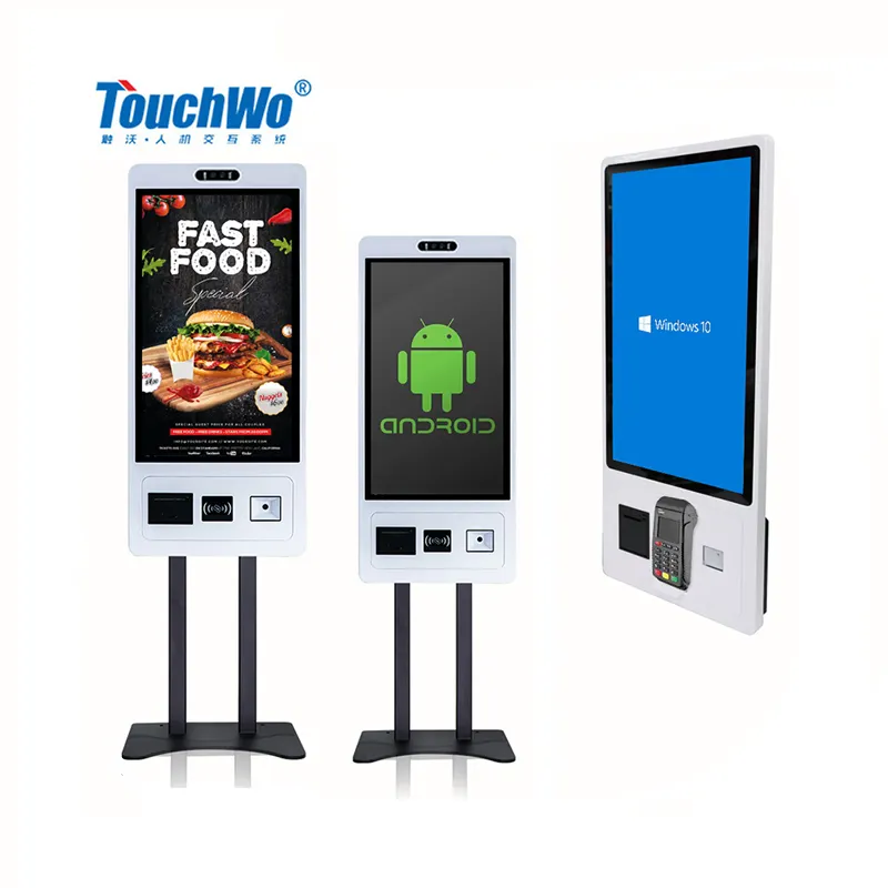 Touchwo Multi touch киоск для самостоятельного заказа настенное крепление ЖК сенсорный экран киоск для самостоятельной оплаты с принтером сканер и камера