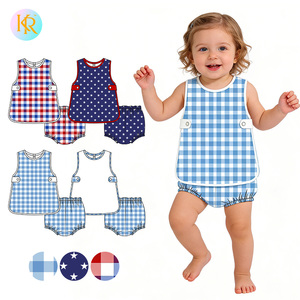 Set di <span class=keywords><strong>Abbigliamento</strong></span> per Bambine per il Giorno dell'Indipendenza Kerui, Completo Senza Maniche con Pantaloncini per Neonati e Bambini Piccoli - Product Image 1