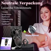 KI-Interaktives Vibrator-Set für Frauen und Paare 9 Vibrationen App-Fernbedienung Wasserdicht Batteriebetrieben Klitoris Vulva BDSM 160g