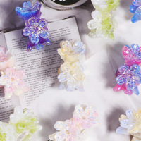 Perles de résine en forme de fleur à grand trou, entretoises, vente en gros, pour DIY, chaînes de téléphone, porte-clés, stylos
