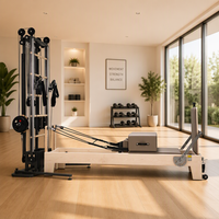 Reformer Pilates Commercial Demi-Trapez Réglable, Ensemble Complet, Logo et Couleur Personnalisables pour Studio de Pilates et Yoga
