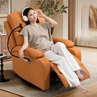 Salon moderne de luxe inclinable intelligent multifonctionnel canapé en cuir simple chaise de loisirs inclinable en cuir