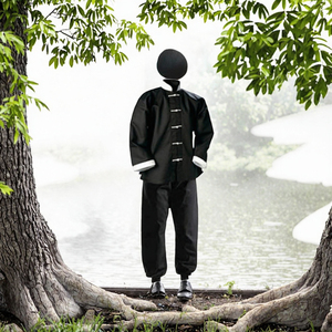 Nouvelle veste décontractée pour homme, style kimono, 100 % coton, séchage rapide, streetwear, sportswear, arts martiaux, par un créateur de mode - Product Image 3
