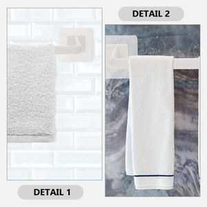 Wholesale Household Self-adhesive <b>Towel</b> Rack Plastic Wall-mounted Home Bathroom Frame Adhesive Simple Shelf - Product Image 5