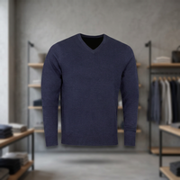 AL-BARAJ INDUSTRIES Pulls en laine/polyester respirants pour hommes, vêtements d'hiver, coupe confortable, broderie sur le devant