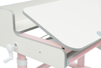 Mesa de aprendizaje ergonómica para niños con ajuste de altura manual, escritorio inclinable, cajón de almacenamiento, escritorio de escritura para escuela primaria