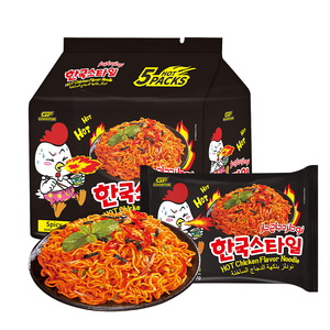 Fideos Picantes <span class=keywords><strong>Estilo</strong></span> <span class=keywords><strong>Coreano</strong></span> al por Mayor, Ramen <span class=keywords><strong>Coreano</strong></span> Halal con Sabor Picante, Fideos Instantáneos - Product Image 1
