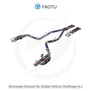 YT Titan hệ thống ống xả giữa phía sau với lối ra kép và van cho <span class=keywords><strong>Dodge</strong></span> hellcat thách thức 6.2L - Product Image 3