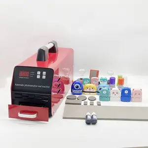 Máquina de fabricación de sellos con nombre de goma, máquina de sellos flash automática completamente inteligente