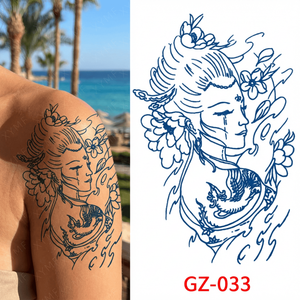 <span class=keywords><strong>รอย</strong></span><span class=keywords><strong>สัก</strong></span>แฟชั่นกึ่งถาวร<span class=keywords><strong>สำหรับ</strong></span>ร่างกาย กันเหงื่อ ลายศิลปะใบหน้าแบบนามธรรม สติ๊กเกอร์<span class=keywords><strong>สำหรับ</strong></span>ผู้หญิงสุดอินเทรนด์ - Product Image 1