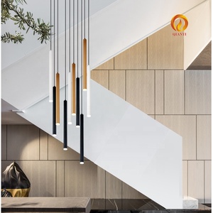 Lampada <span class=keywords><strong>a</strong></span> <span class=keywords><strong>Sospensione</strong></span> LED di Lusso in Alluminio, Illuminazione per Isola <span class=keywords><strong>Cucina</strong></span>, Decorazione Casa, <span class=keywords><strong>Lampadario</strong></span> Sospeso Oro e Bianco - Product Image 2
