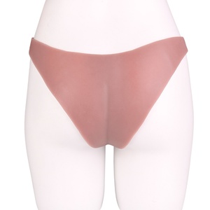 SXXY Real Textured Skin Feeling Male Strap-On Penis Extender Silicone Briefs With Hollow <b>Dildo</b> for Men Reusable Condom Pants - Product Image 5