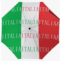 Parapluie pliable compact d'Italie, série à motif drapeau national, classique, de haute qualité, entièrement automatique