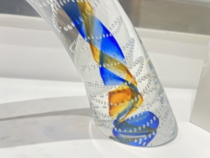 Ornements en verre faits belle décoration de la maison cadeau soufflé à la main produit artisanal ornements de Noël en verre clair inhabituels - Product Image 5