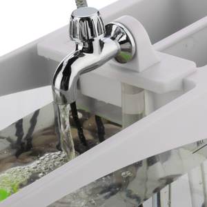 Lampu LED warna-warni untuk akuarium, lampu LED USB Desktop akuarium LCD jam waktu Alarm warna-warni 1.5 Quart kaca Mini tangki ikan berlari Alarm Desktop air - Product Image 5