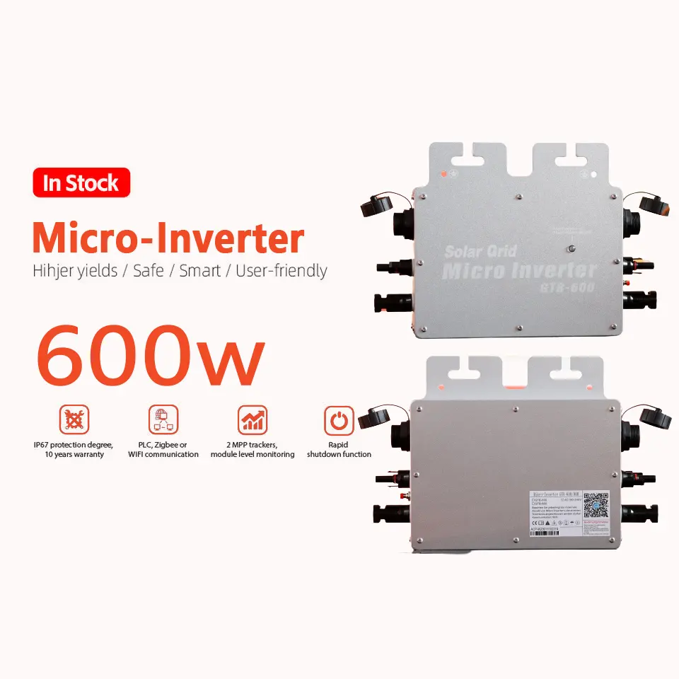 tanfon Stock Micro Inverter Hybrid Off Grid 600 800 1200 2000 Watt Solar Micro Inverter For solar power system