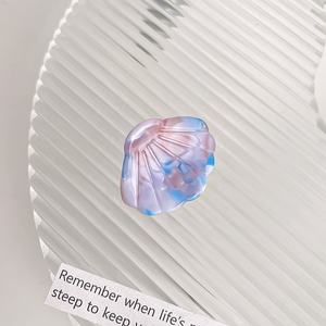 <span class=keywords><strong>PL</strong></span>甜美可爱迷你小刘海发夹粉色醋酸海洋贝壳爪夹醋酸大理石贝壳发夹 - Product Image 6
