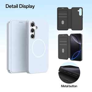 Flip <span class=keywords><strong>Fola</strong></span> PU cuero personalizable teléfono cartera funda ranura para tarjeta a prueba de golpes Compatible para Samsung S25 - Product Image 3