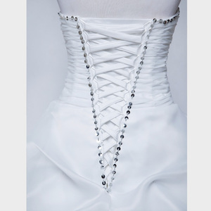 Abito <span class=keywords><strong>da</strong></span> <span class=keywords><strong>Sposa</strong></span> Senza Spalline 2024 Corto Davanti Lungo Dietro Elegante Vestito <span class=keywords><strong>da</strong></span> <span class=keywords><strong>Sposa</strong></span> Taglie Forti Bianco in Tulle <span class=keywords><strong>da</strong></span> Spiaggia con Spalle Scoperte - Product Image 6