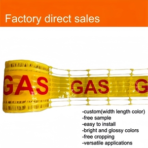 Fabrik-Lieferung Warnnetz 20cmX100m Maßgefertigtes Erkennbares Untergrund-Warnnetz mit Bändern für Gasleitungen - Product Image 2