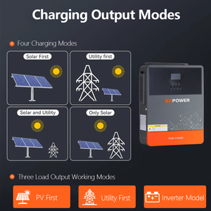 Drpower 6200W lai năng lượng mặt trời biến tần 100A MPPT năng lượng mặt trời sạc điều khiển 48V pin để 230VAC Max PV 500V hỗ trợ Wifi - Product Image 4